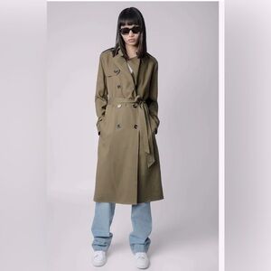 Zara Olive Trench Coat